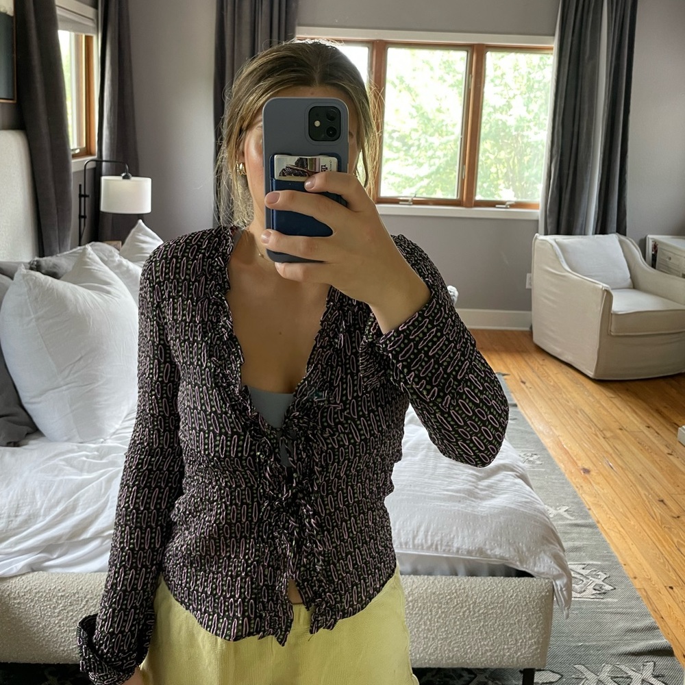 Fun zara tie up top